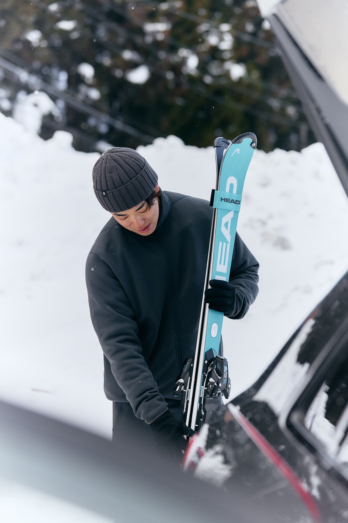 G55301 POLARTEC Power Stretch Pro Jacketの着用イメージ