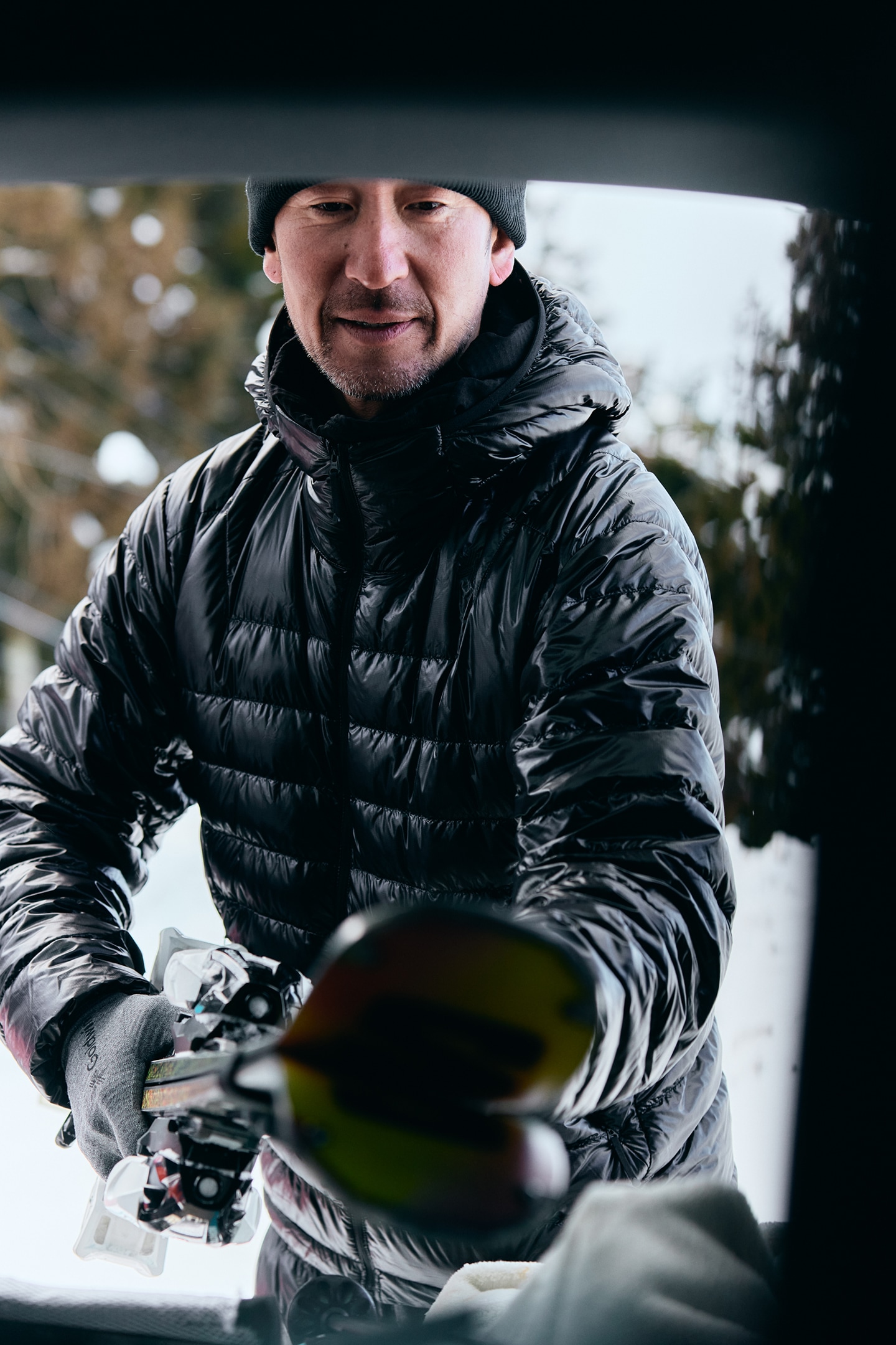 GM25303 1000FP Sputtering Down Jacketの着用イメージ